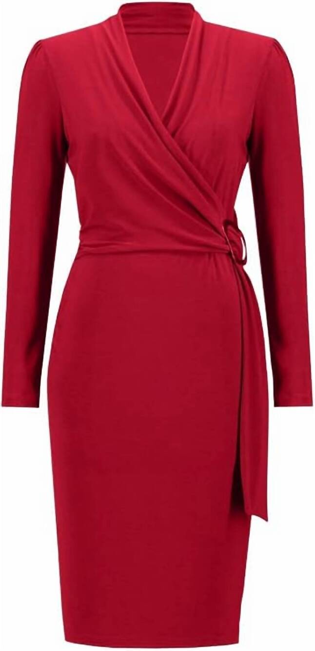NEW JOSEPH RIBKOFF women's v-neck sheath dress in lipstick red